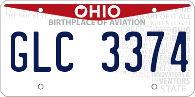 OH license plate GLC3374