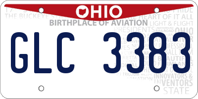 OH license plate GLC3383