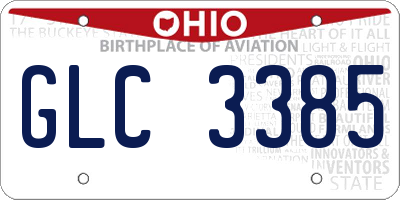 OH license plate GLC3385