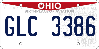 OH license plate GLC3386
