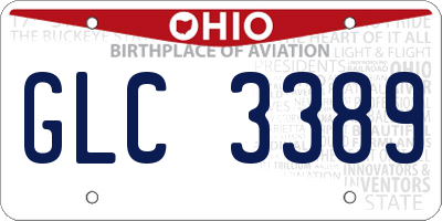 OH license plate GLC3389