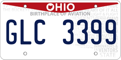 OH license plate GLC3399