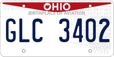 OH license plate GLC3402