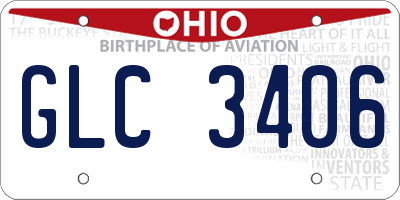 OH license plate GLC3406
