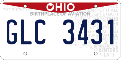 OH license plate GLC3431