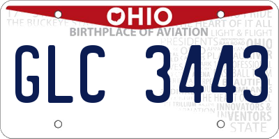 OH license plate GLC3443
