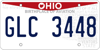 OH license plate GLC3448