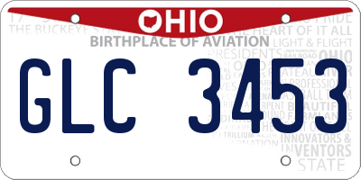 OH license plate GLC3453