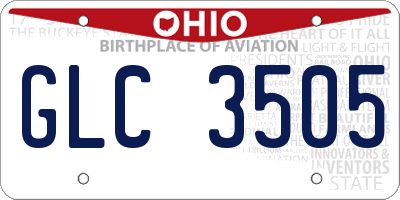 OH license plate GLC3505