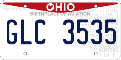OH license plate GLC3535