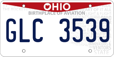 OH license plate GLC3539