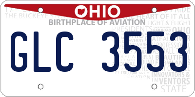 OH license plate GLC3553