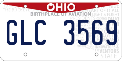 OH license plate GLC3569