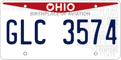 OH license plate GLC3574