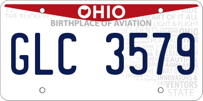 OH license plate GLC3579