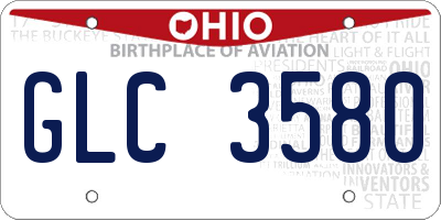 OH license plate GLC3580