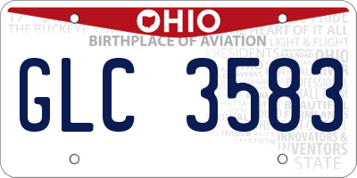 OH license plate GLC3583