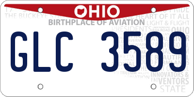 OH license plate GLC3589