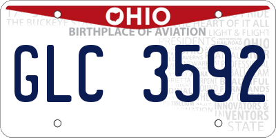 OH license plate GLC3592