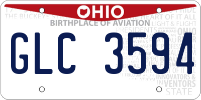 OH license plate GLC3594