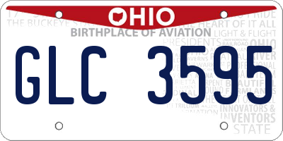 OH license plate GLC3595