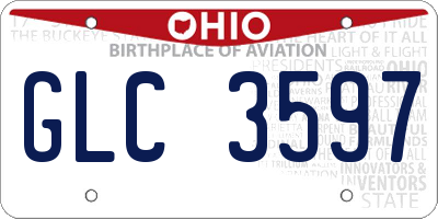 OH license plate GLC3597