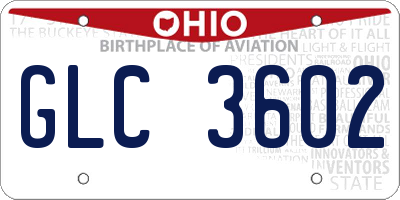 OH license plate GLC3602