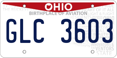 OH license plate GLC3603