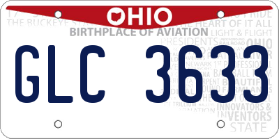 OH license plate GLC3633