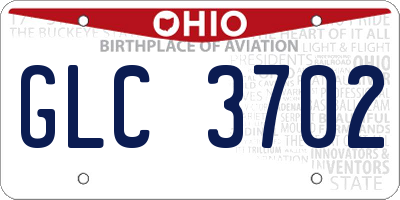 OH license plate GLC3702