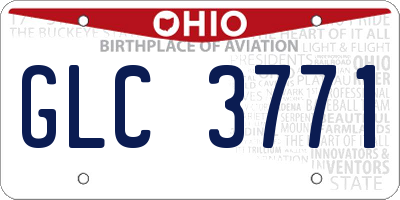 OH license plate GLC3771