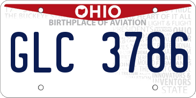 OH license plate GLC3786