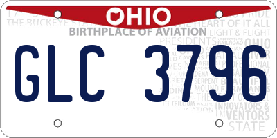OH license plate GLC3796
