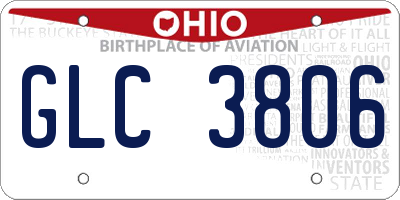 OH license plate GLC3806
