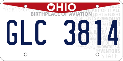 OH license plate GLC3814