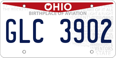 OH license plate GLC3902