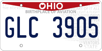 OH license plate GLC3905