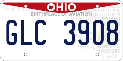 OH license plate GLC3908