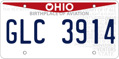 OH license plate GLC3914