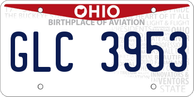 OH license plate GLC3953