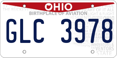 OH license plate GLC3978