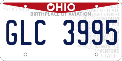 OH license plate GLC3995
