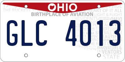 OH license plate GLC4013