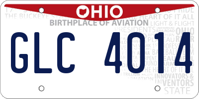 OH license plate GLC4014