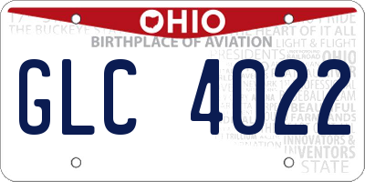 OH license plate GLC4022