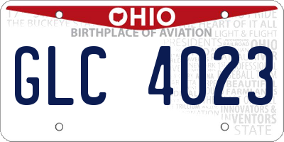 OH license plate GLC4023