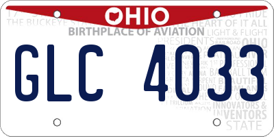 OH license plate GLC4033