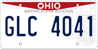 OH license plate GLC4041