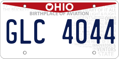 OH license plate GLC4044