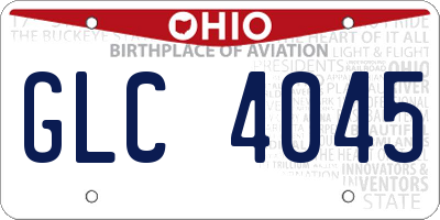 OH license plate GLC4045
